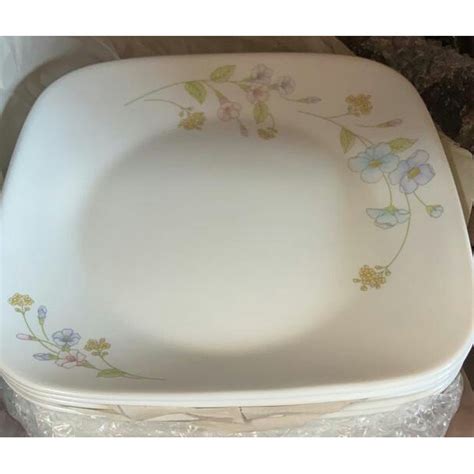 Corelle Pastel Bouquet Square Luncheon Plate Pcs Shopee Malaysia