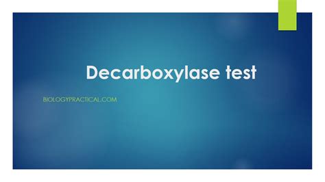 Decarboxylase Test Principle Procedure And Results Online Biology Notes