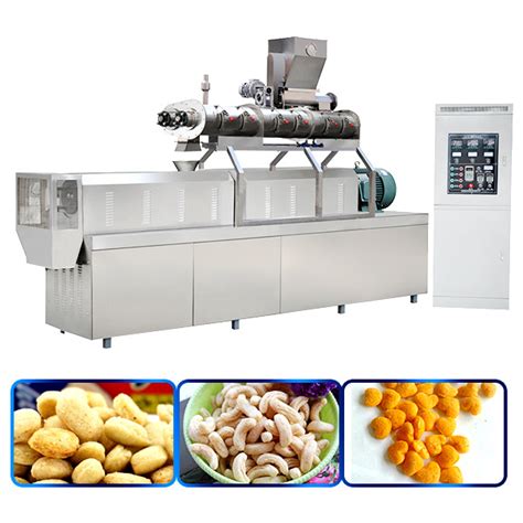 Twin Screw Extruder Puff Snack Cheese Ball Rice Wheat Making Machine