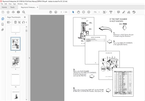 RAYMOND Gofer® High-Level Order picker 261 Parts Catalog Manual - PDF ...