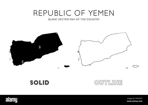 Yemen Map Blank Vector Map Of The Country Borders Of Yemen For Your