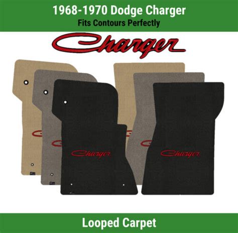 Lloyd Classic Loop Front Mats For 68 70 Dodge Charger W Red Black