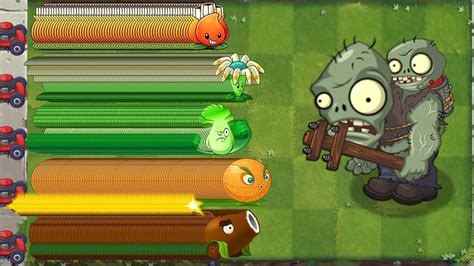 Pvz 2 Every Free 100 Plant Max Level Vs Big Head Gargantuar 100 Level