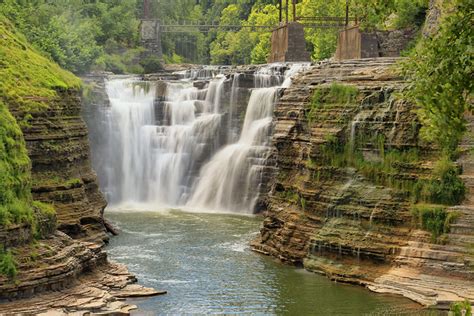 Upper Falls Genesee River Genesee River Canyon Letchworth State Park