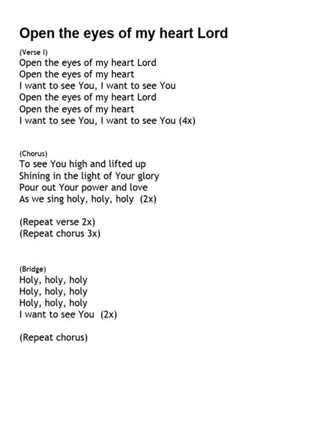 Open The Eyes Of My Heart Lord Pdf