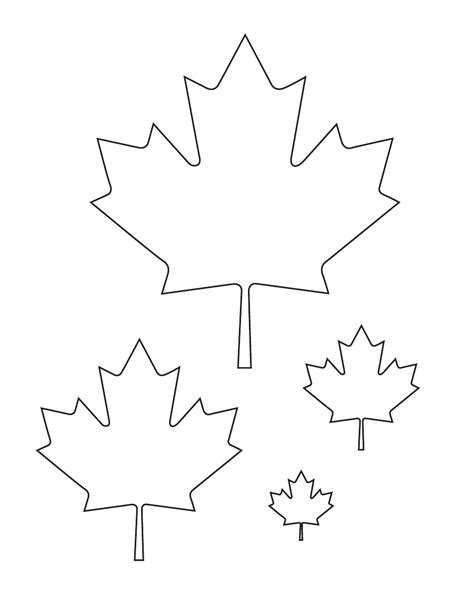 Maple Leaf Templates Four Download Printable Pdf Templateroller