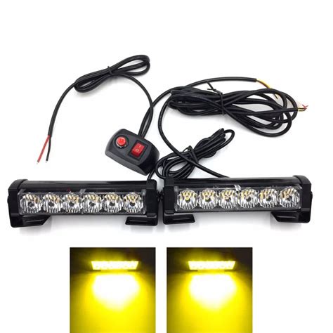 X Led Car Grille Flash Strobe Warning Light Truck Motorcycle Led Bar