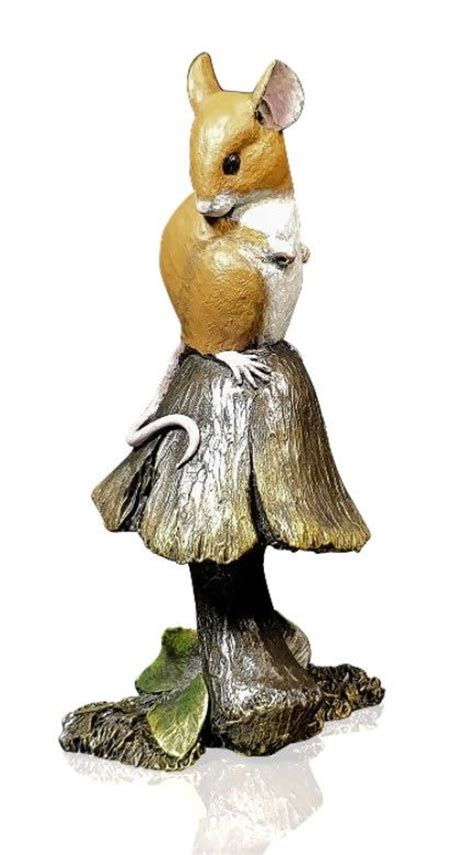 Mouse On Toadstool 261br Michael Simpson Open Edition Cold Cast