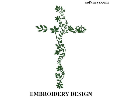 Flower Cross Embroidery Design In 2024 Cross Embroidery Designs