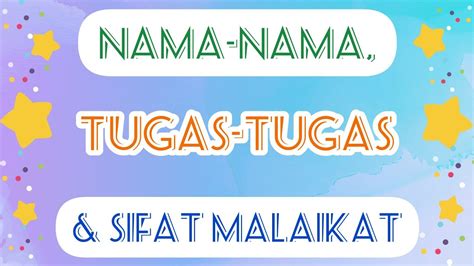 Nama Dan Tugas Malaikat In English Wajib Tau 10 Nama Nama Malaikat