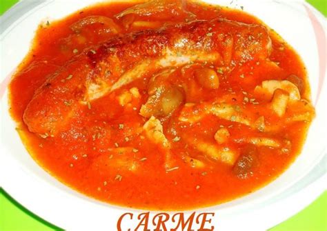 Butifarra Con Setas Variadas En Salsa De Tomate Receta De Carme