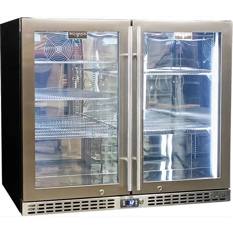 Schmick Twin Door Quiet Running Stainless Steel Glass Door Bar Fridge A Man And His Cave