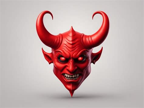 Premium Ai Image Red Devil Horn And Tail Vector Illustration 3d