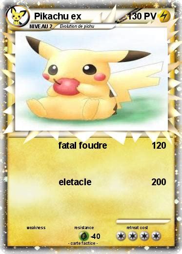 Pokémon Pikachu ex 273 273 fatal foudre Ma carte Pokémon