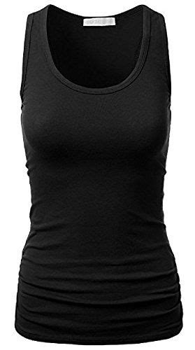 Zenana Signature Plus Size Black Side Ruch Racerback Tank Top 1x