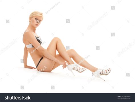 Sexy Woman Black White Lingerie Stock Photo 65634448 Shutterstock