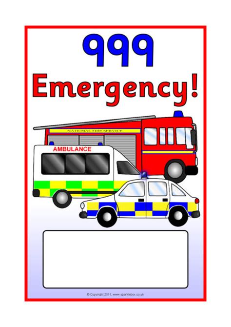 999 Emergency Editable Topic Book Covers Sb7006 Sparklebox