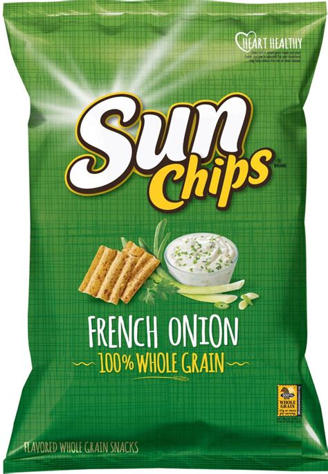 Sunchips French Onion Flavored Whole Grain Snacks 65 Oz —