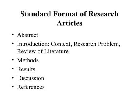 Standard Format Of Research Article How To Write Research Article By Lisa Williams Issuu