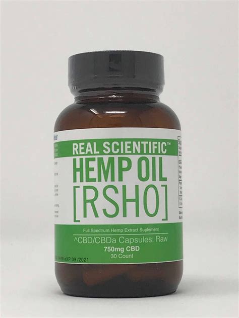 Real Scientific Hemp Oil Green Label Cbd Capsules 25mg Rtc