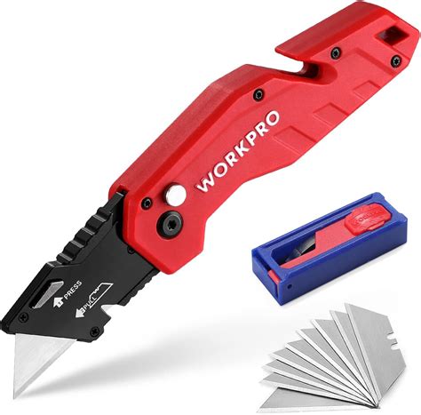 Workpro Cuchillo Utilitario Plegable Hoja De Cambio R Pido Mango De