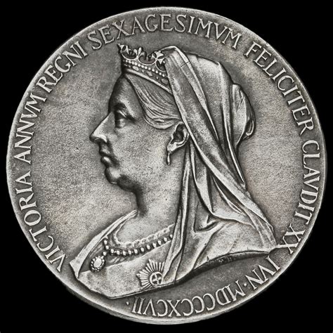 Queen Victoria Official Diamond Jubilee Silver Medal A Unc