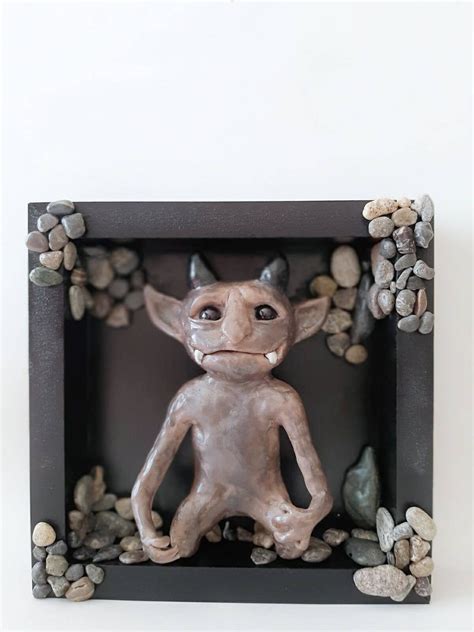 Gargoyle Statue Framed Wall Art Sculpture Gothic Home Decor Etsy