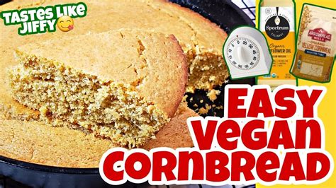 Easy Vegan Cornbread Recipe Just Like Jiffy Convert To Gluten Free Soy Free Youtube