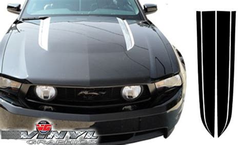 Ford Mustang Solid Hood Spear Stripes With Void Decals Fits 2010 2012