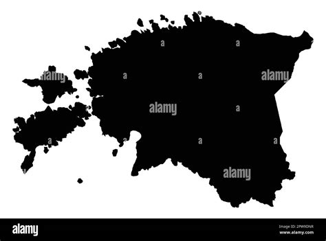 Estonia Silhouette Map Stock Vector Image Art Alamy