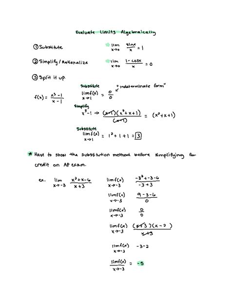Calculus 1: Chapter 1.3 - Evaluate Limits Algebraically Iim sinx
