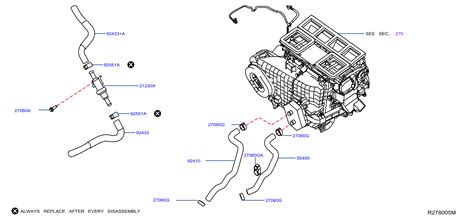 Infiniti Qx Hybrid Base Hvac Heater Hose Ja A Genuine