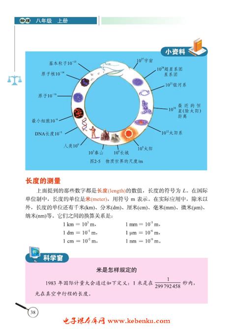 一、物体的尺度及其测量2课文北师大版八年级物理上册课本书好学电子课本网