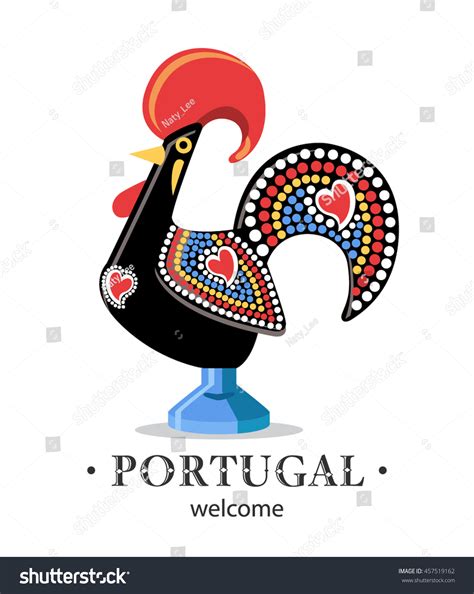 Portugal Rooster Cock Symbol Stock Vector 457519162 - Shutterstock