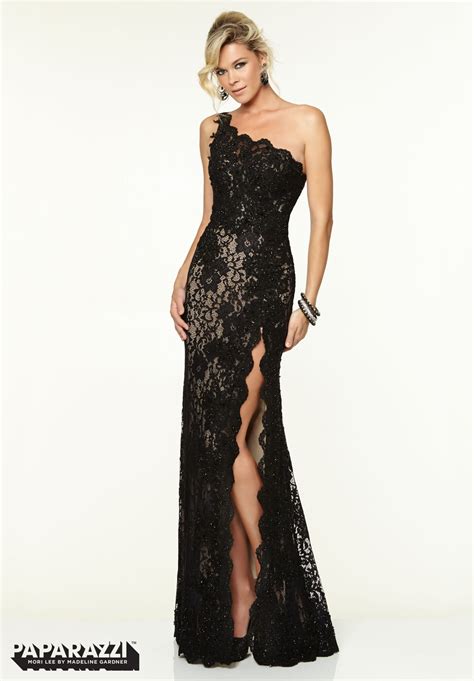 Beaded Stretch Lace Mori Lee Prom Dress Morilee