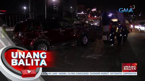 Suv Bumangga Sa Truck At Tumagilid Sa Commonwealth Avenue Ub Youtube