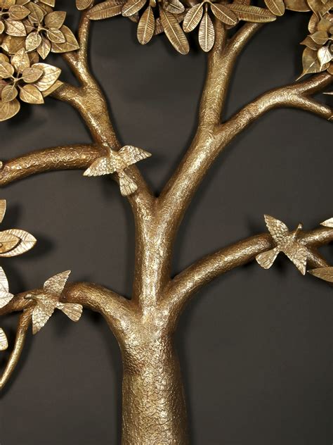 Super Large Brass Tree Of Life With Five Different Leaves Design