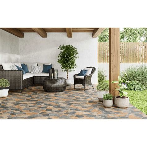 Carrelage antidérapant R12 effet pierre SNOTTE FLAGSTONE 44X66 1 17