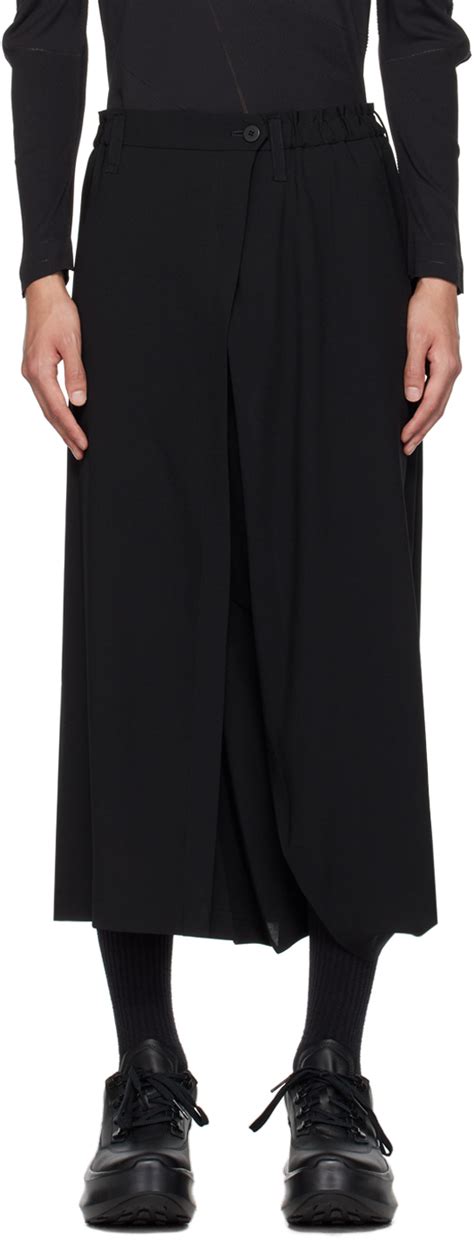 Issey Miyake Black Seamless Basic Trousers Issey Miyake