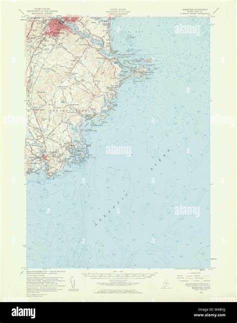 Maine USGS Historical Map Biddeford 306470 1956 62500 Restoration Stock