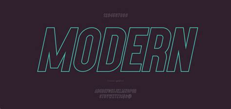 Modern Font 3d Bold Style Royalty Free Vector Image