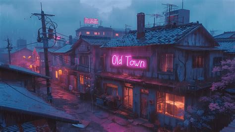 Embrace Nostalgic LoFi Hip Hop Beats Japanese Town 1980s 90 S Old