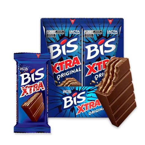 Chocolate Bis Xtra Ao Leite Lacta Caixa 24un De 45g Cafezale