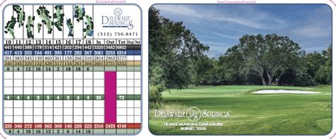 Course Details - Delaware Springs Golf Course