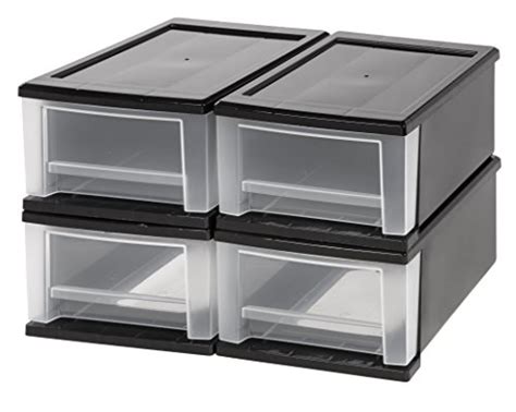 Plastic Storage Bins Drawers Sterilite 28309002 3 Drawer Cart Black