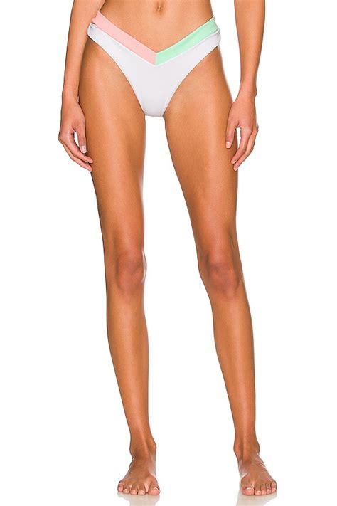 PEIXOTO Jolie Bikini Bottom In White Rib REVOLVE