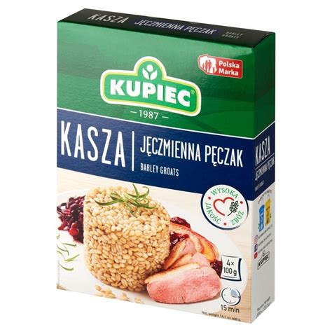 Kupiec Kasza jęczmienna pęczak 400 g 4 x 100 g Zakupy online z