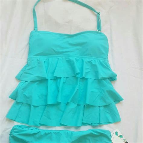 Island Escape Swim Bandiniruffled Skirtini Set Poshmark