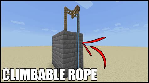 How To Climb A Rope In Minecraft Bedrock Youtube