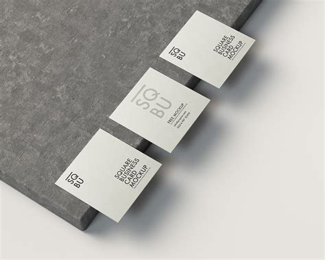 Free Square Business Cards Mockup Psd Psfreebies